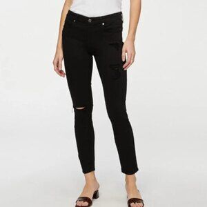 AG Ripped The Legging Mid Rise Ankle Super Skinny Black Jeans Size 27